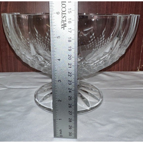 Cristal D'arques Crystal LONGCHAMP Large Footed Centerpiece Bowl - Picture 2 of 7